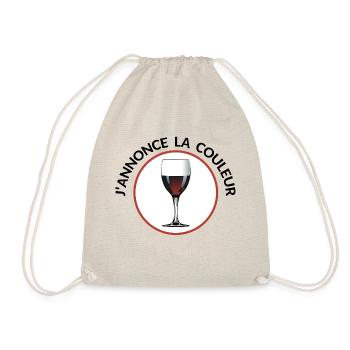 annonce couleur vin rouge alcool humour tenir tien - Sac de sport léger - nature - Devant