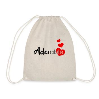 Adorable drawing for teenager, woman - Drawstring Bag - nature - Front