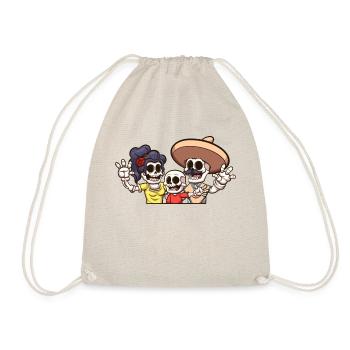 Mexican Skeleton Family - Drawstring Bag - nature - Front