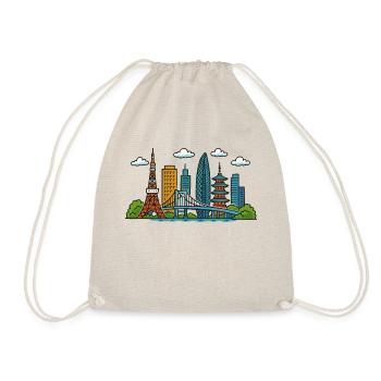 Tokyo City Skyline - Drawstring Bag - nature - Front