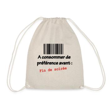 T-shirt Humour célibataire : A consommer - Sac de sport léger - nature - Devant