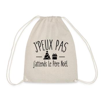 Je peux pas j'attends le Père Noël - Sac de sport léger - nature - Devant