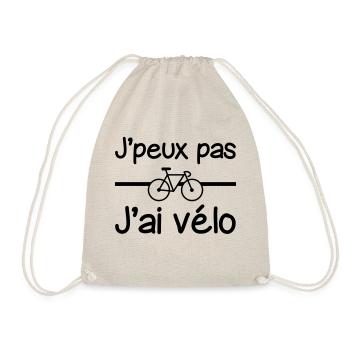 J'peux pas j'ai vélo , cyclisme - Sac de sport léger - nature - Devant