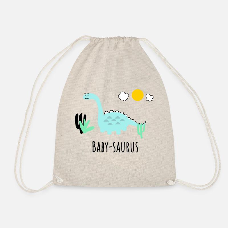 Baby Saurus - gift idea - Drawstring Bag - nature