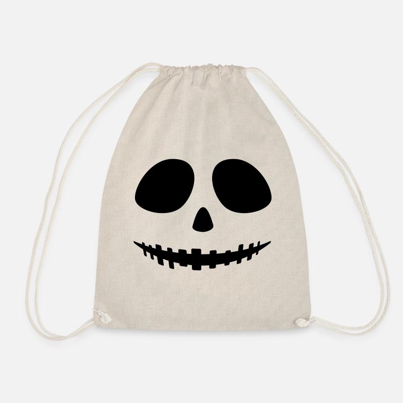 Halloween face 1c. - Drawstring Bag - nature
