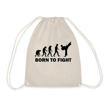 born to fight - Drawstring Bag - nature - Front
