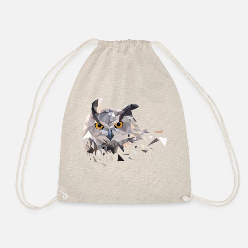 Low Poly Eule Dreieck Design T-Shirt Geschenkidee - Turnbeutel - Natur