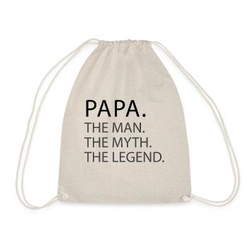 Papa. The Man. The Myth. The Legend père de la fête des pères - Sac de sport léger - nature - Devant