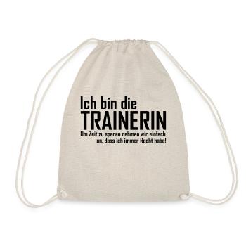 Trainerin - Turnbeutel - Natur - Vorne