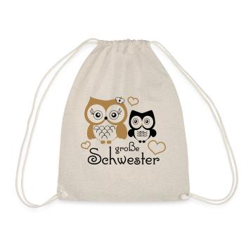 große Schwester - Drawstring Bag - nature - Front