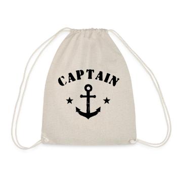Captain Meer Stand Maritim Hafen Kapitän vec - Turnbeutel - Natur - Vorne
