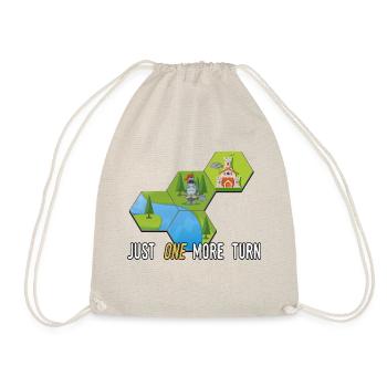 Just one more turn nerd geek gamer design - Drawstring Bag - nature - Front
