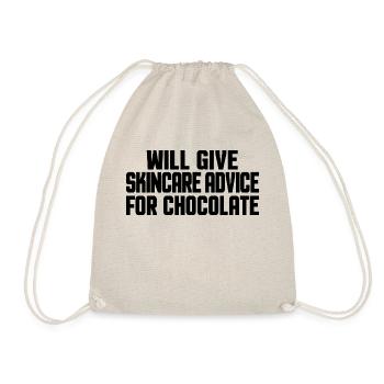 Funny Skincare Physician Derma & Chocolate Lovers - Drawstring Bag - nature - Front