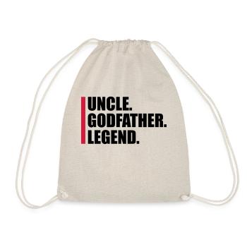 Uncle Godfather Legend Quote - Drawstring Bag - nature - Front