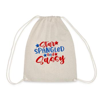 star spangled and sassy 4th of July america - Drawstring Bag - nature - Front