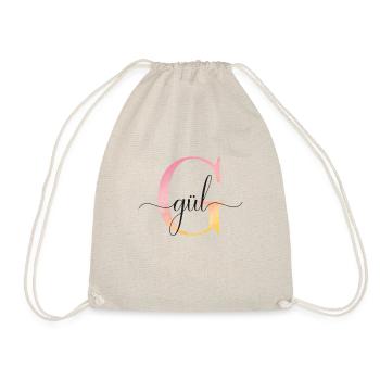G| Monogramme | Nom | Gül |Aquarelle - Sac de sport léger - nature - Devant