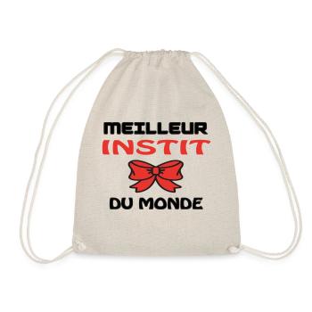 MEILLEUR INSTIT DU MONDE - Sac de sport léger - nature - Devant
