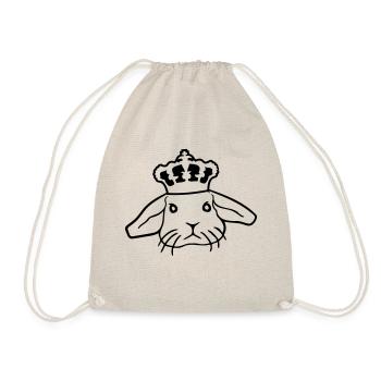 Couronne de lapin royal Roi Reine Prince Princesse - Sac de sport léger - nature - Devant