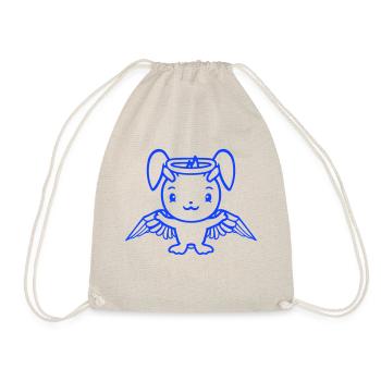 Bunny Angel Holy Sky Wings Good Flying Love - Drawstring Bag - nature - Front