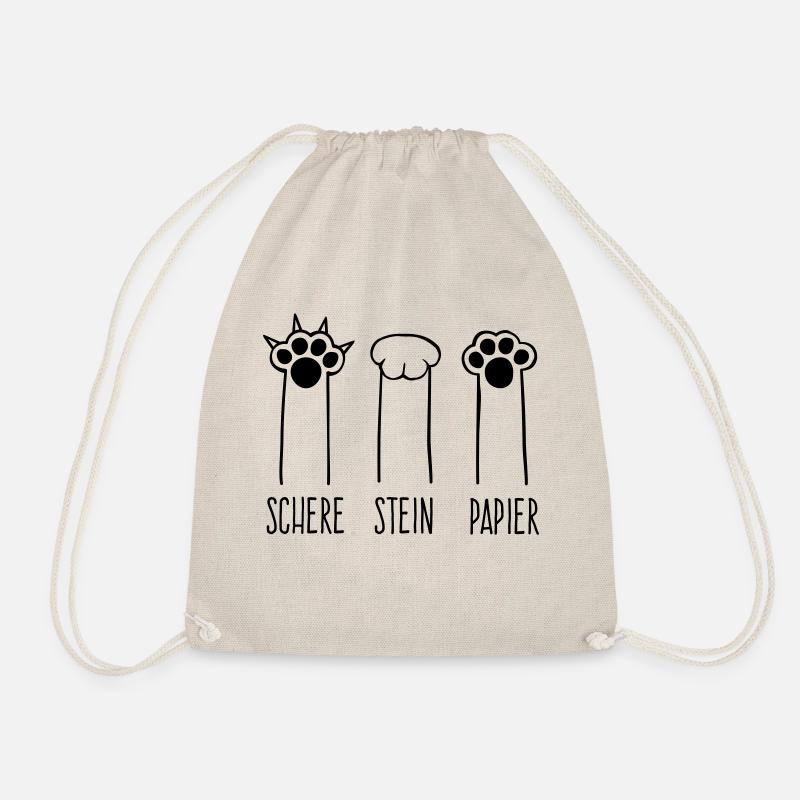 Schere Stein Papier - Turnbeutel - Natur