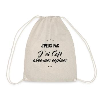 j'peux pas j'ai café avec mes copines - Sac de sport léger - nature - Devant