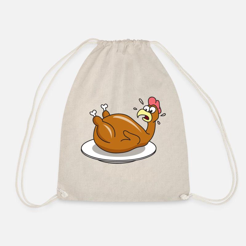 Huhn Braten Backen - Turnbeutel - Natur
