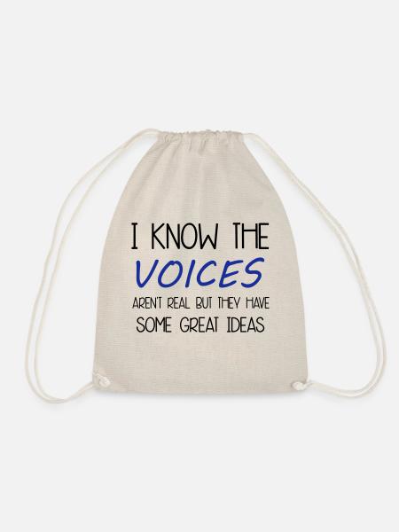 Voices - Drawstring Bag - nature