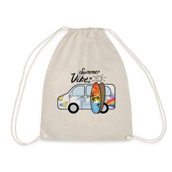 Camping bus avec planches de surf surfeurs vacances d'été - Sac de sport léger - nature - Devant