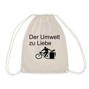 Der Umwelt zu Liebe-fahrrad-bike-umwelt-geschenk - Turnbeutel - Natur - Vorne