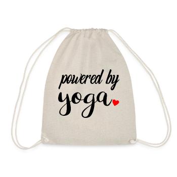 Powered By Yoga avec le cœur | Yoga Motivation - Sac de sport léger - nature - Devant