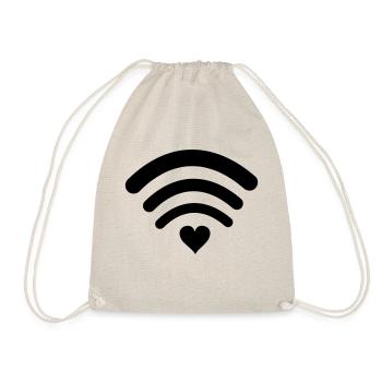 wifi love - Drawstring Bag - nature - Front