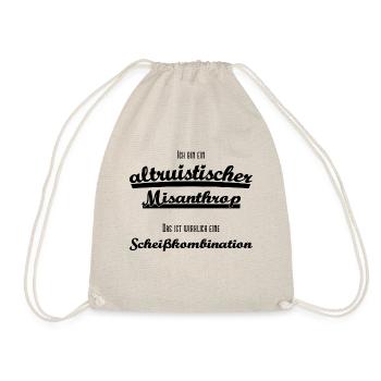 Altruistischer Misanthrop (sw) - Turnbeutel - Natur - Vorne