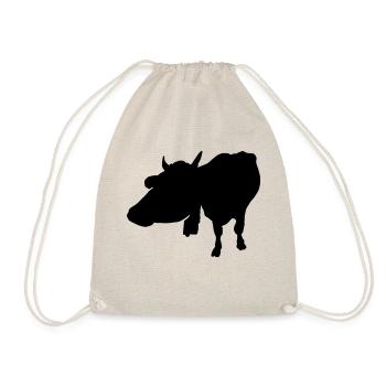 Animaux bruns (1c, vache à lait, silhouette) - Sac de sport léger - nature - Devant