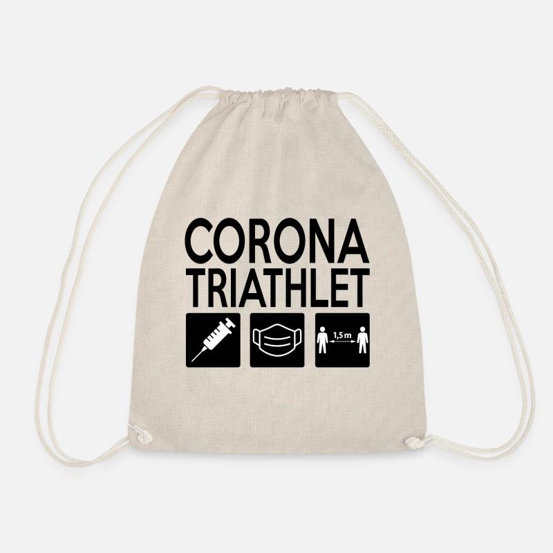 Corona Triathlet - Turnbeutel - Natur