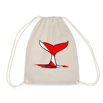 Whale Fin by Scuba.Style - Drawstring Bag - nature - Front