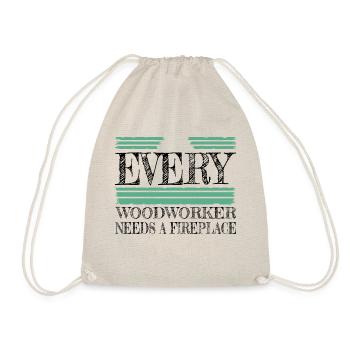 love lumberman john carpenter wood hearbeat - Drawstring Bag - nature - Front