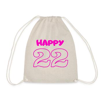 Happy 22 Birthday celebration party - Turnbeutel - Natur - Vorne