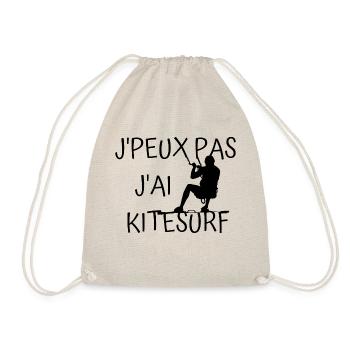 Je peux pas j'ai kitesurf - Sac de sport léger - nature - Devant