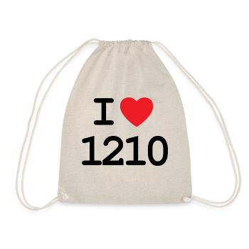 I love 1210 - Ich liebe Floridsdorf Shirt - Turnbeutel - Natur - Vorne