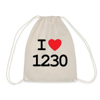 I love 1230 - Ich liebe Liesing Shirt - Turnbeutel - Natur - Vorne