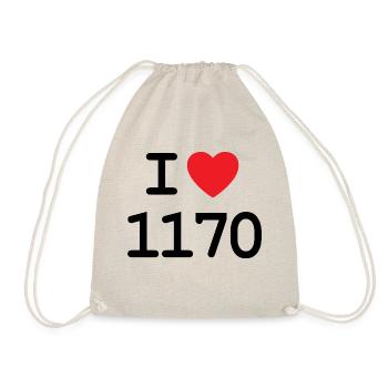 I love 1170 - Ich liebe Hernals Shirt - Turnbeutel - Natur - Vorne