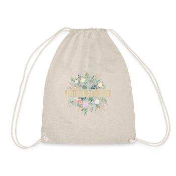 Beste Friseurin! Frühling Floral personalisierbar - Turnbeutel - Natur - Vorne