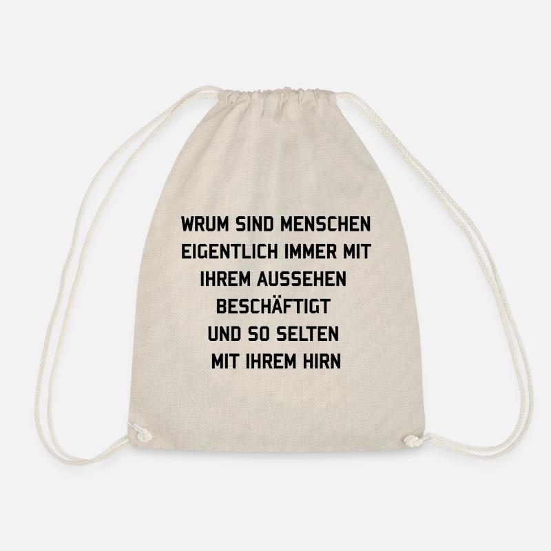 Lustiger Spruch - Turnbeutel - Natur