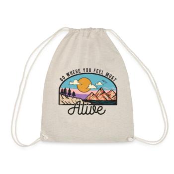 Feel Alive Outdoor Adventure - Drawstring Bag - nature - Front