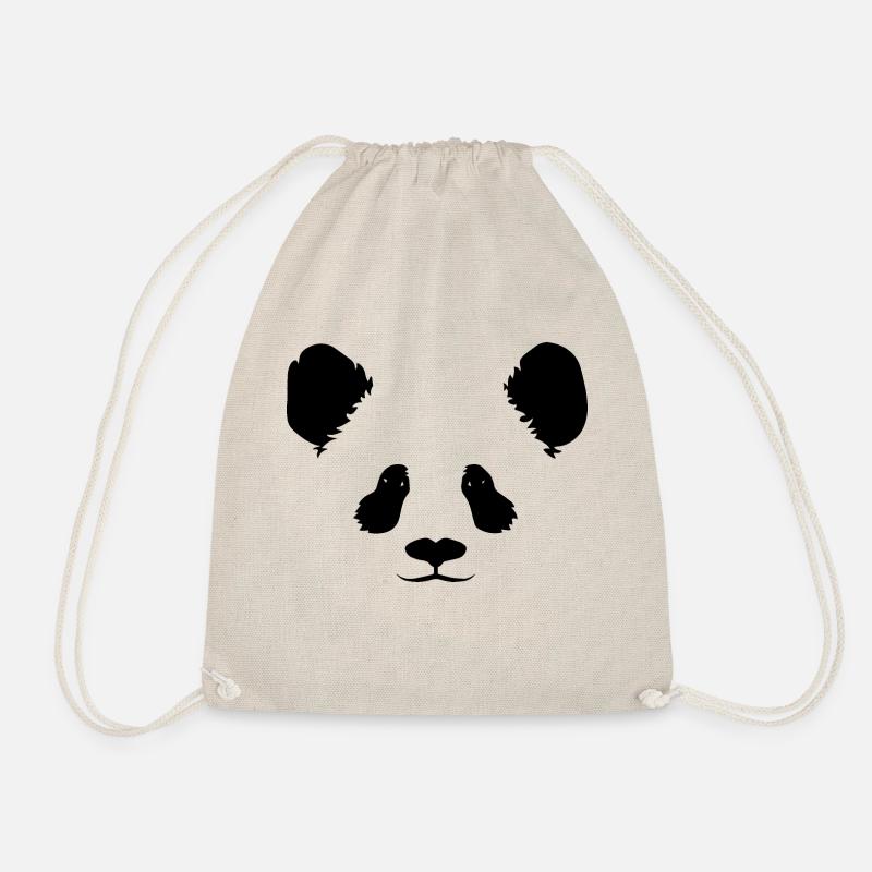 Panda Gesicht - Turnbeutel - Natur