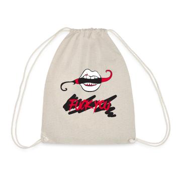 fuck you - Drawstring Bag - nature - Front