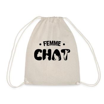 Femme Chat - Sac de sport léger - nature - Devant