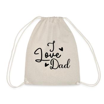 I Love Dad - Drawstring Bag - nature - Front