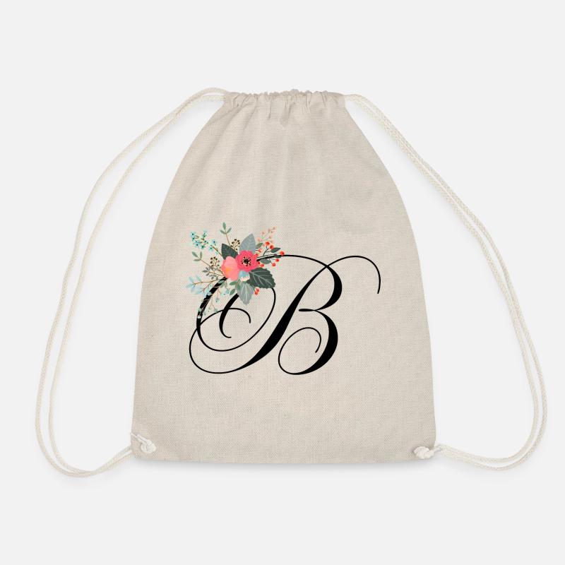 Buchstabe b Blumen - Turnbeutel - Natur