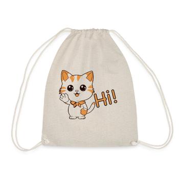 WinkeCat - Drawstring Bag - nature - Front